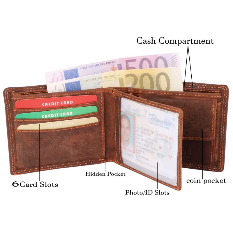 MORUCHA , Men's Wallet Brown One Size, brown