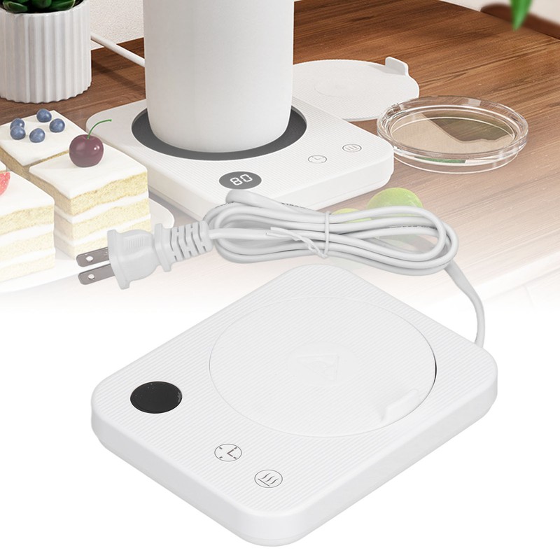Coffee Warmer White 3 Heating Modes Timing Function Smart Insulation