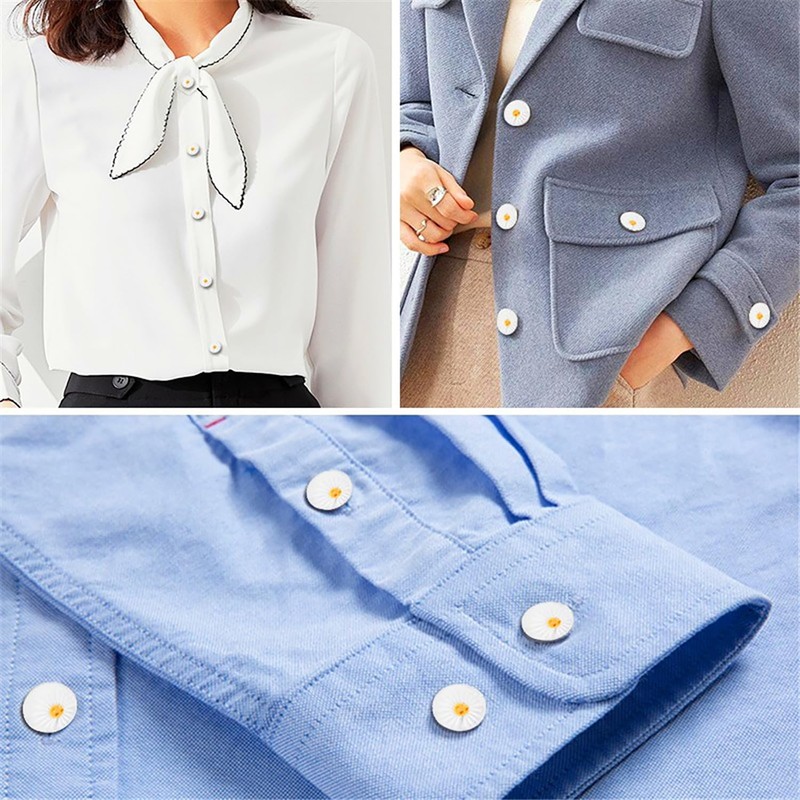 5 Pcs Resin Buttons for Sewing DIY Handicraft Size Range