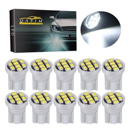 Qasim Non-Polar AC DC 6V 6.3V 555 T10 194 168 W5W Bayonet Led Bulb for Arcade Pinball Led Bulbs Pinball Gaming Machine Light Bulb Lamp(Pack of 10,White)