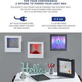 Adesso SL3982-22 Simplee Disco Ball Novelty Multi Color LED Mood Box for Table or Hanging Mount, Gallery Wall Lighting, Battery or USB Powered, ETL Listed, 8 Feet, Silver Frame