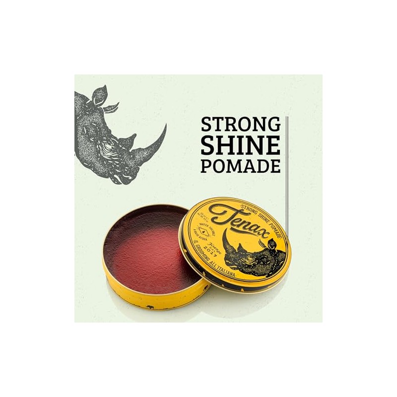 Tenax Water Soluble Pomade, Strong Hold with Clean Shine, 4.5
