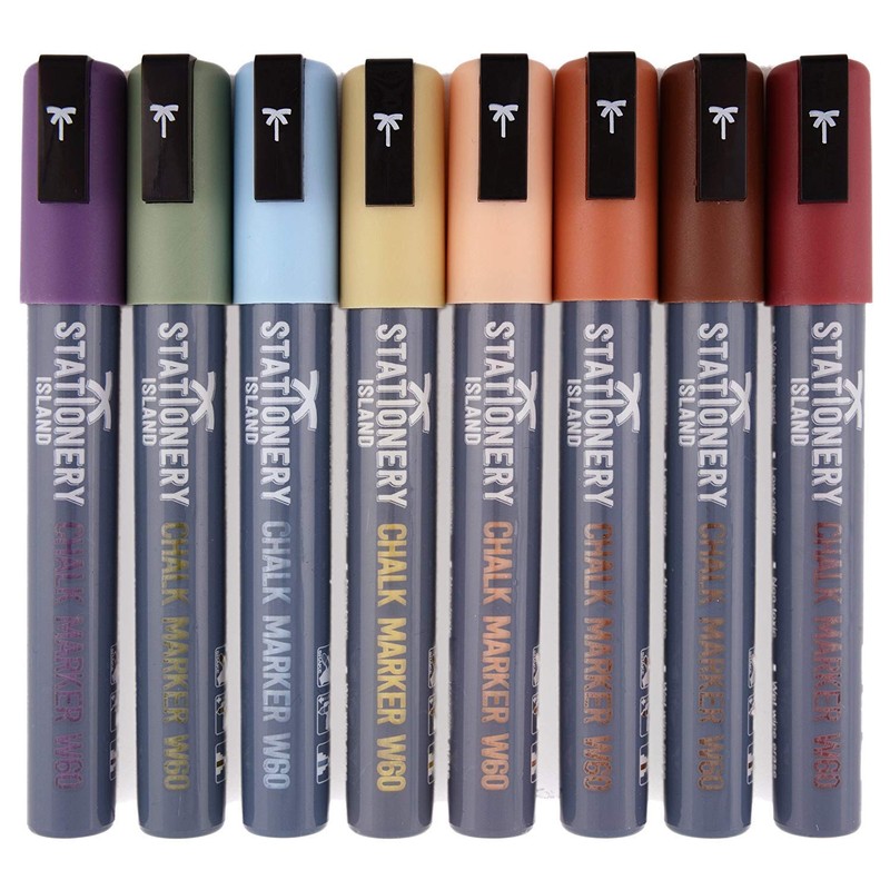 STATIONERY ISLAND Chalk Pens for blackboard, Liquid Chalk Markers for