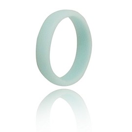 Women's Ladies Silicone Wedding Band Ring | Hypoallergenic | Waterproof | Medical Grade Silicone | for Athletes, Laborers, Crossfit, Firefighters, Etc. | Durable (Robin's Egg Blue, 9)