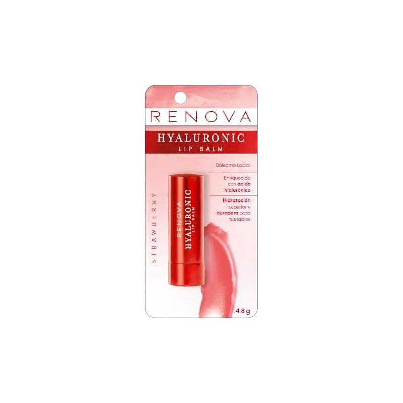 Renova Bálsamo Labial Con Ácido Hialurónico Strawberry 4.8g
