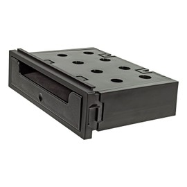 tomzz Audio 2400-037-2 Storage Compartment Plastic with Support Edge Height 50 mm Black with Folding Flap for Mobile Phones