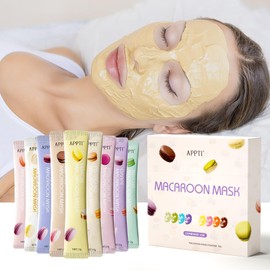 APPTI Jelly Mask,Moisturizing Facial Mask, Peel Off Multiple flavors Macaroon Mask Powder for Facials Professional,Home DIY Spa Ordinary Skincare Face Mask (18packs)