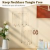 milylove Acrylic Necklace Holder 4 Pack Wall Mounted Necklace Organizer