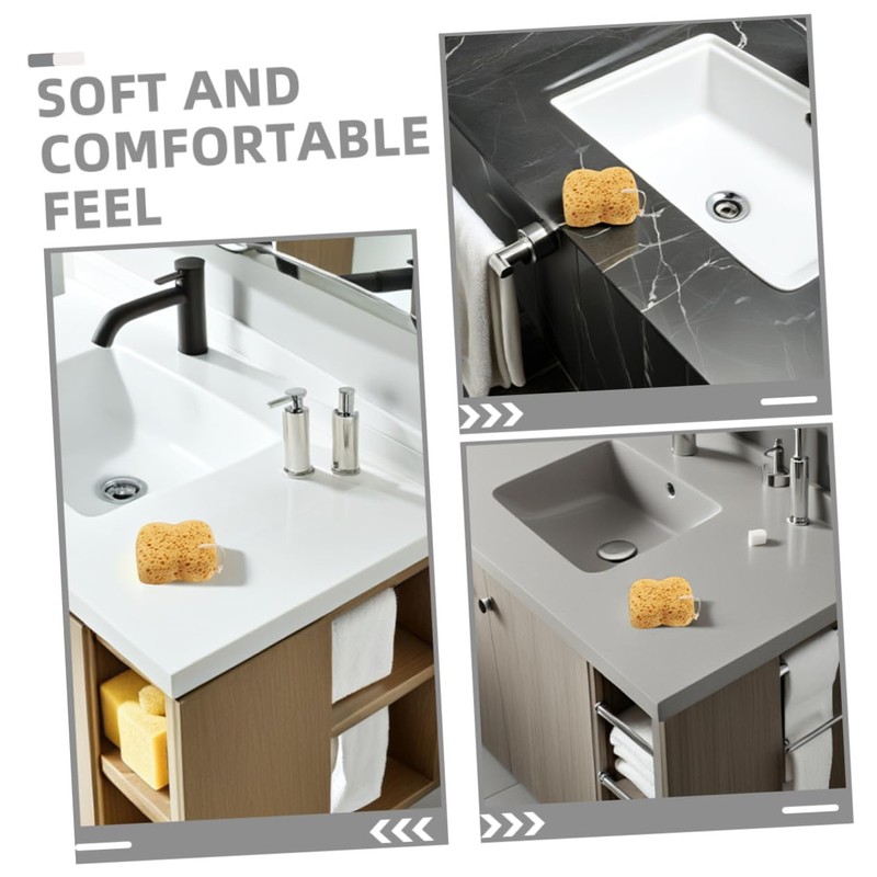 Healvian 2pcs Natural Honeycomb Sponge Exfoliating Body Scrubber for Shower