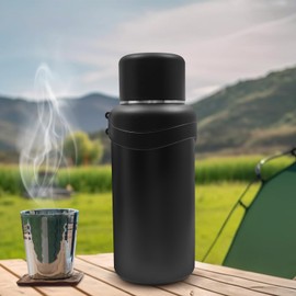 WUSILILU 316 Stainless Steel Large Insulated Water Bottle with Strap, 48-72H Insulation 2.11QT Stainless Steel Sports Water Bottle for Fitness Sports, Cycling, Hiking, Running, Gym, Yoga