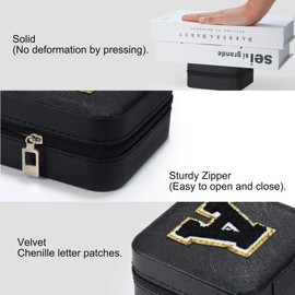 Parima Teacher Appreciation Gifts for Women, Travel Jewelry Case for Women Teacher Gifts | Travel Gifts for Teacher | Travel Essentials Small Jewelry Box | Jewelry Travel Organizer - Letter Z, Black