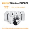 33mm by 4 Inch Height Cylinder Chrome Lug Nut Covers