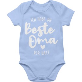 Shirtracer - Baby Bodysuit Boy Girl - Romper & - Ich habe die beste Oma der Welt, 7 baby blue