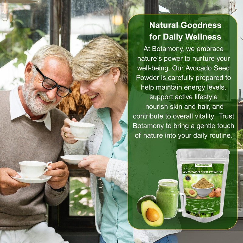 BOTAMONY Organic Avocado Seed Powder 7 oz, Pure Dehydrated Avocado