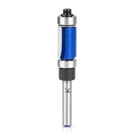NICAVKIT Top and Bottom Bearing Flush Trim Router Bit 1/4 Inch Shank, 3/4" Cutting Length,1/2" Cutting Diameter, Carbide Pattern Flush Trim Cut Router bit