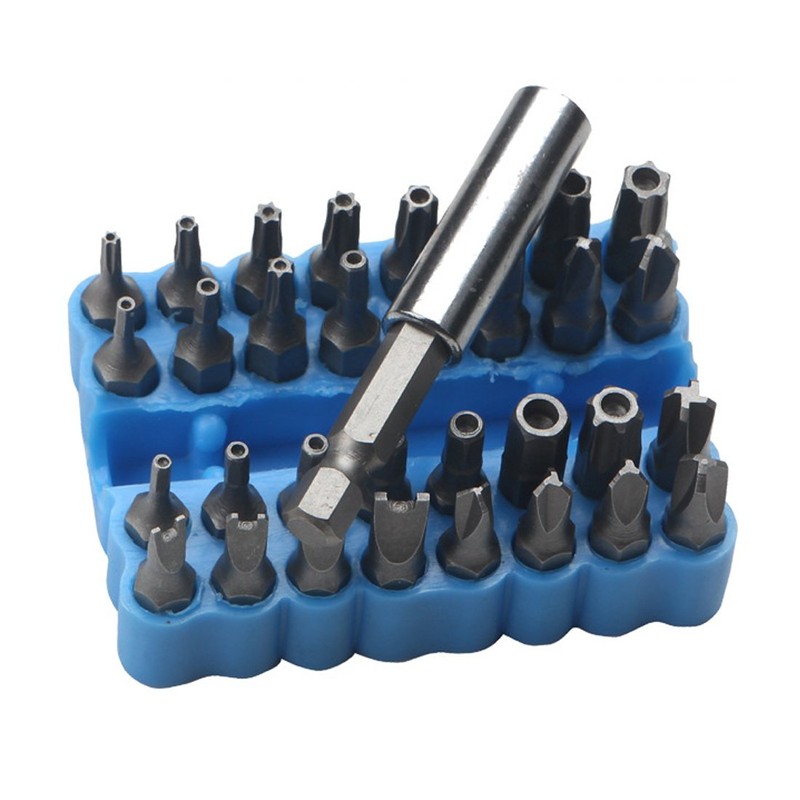 33 Pieces Security Screwdriver Bit Kit - CR-V Steel, Magnetic