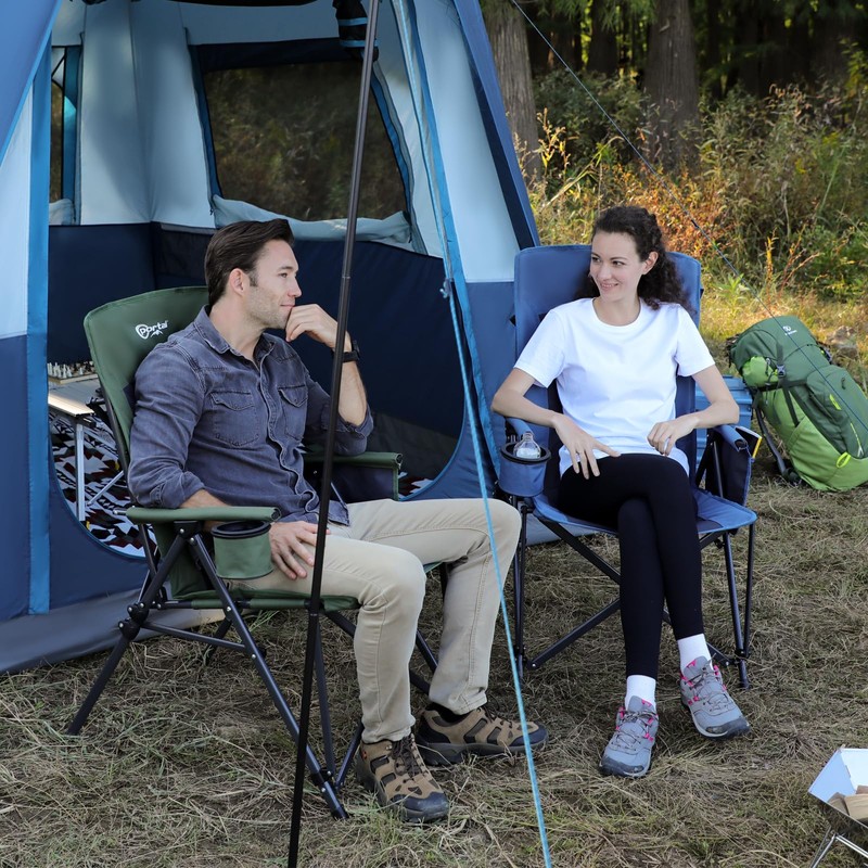 PORTAL Oversized Folding High Back Portable Lawn Chairs for Adults