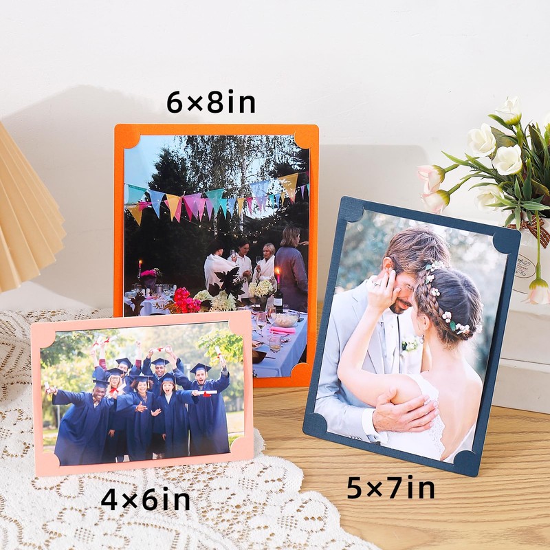 HOTUO 4x6 Paper Frames Set of 10, Colorful Cardboard Picture