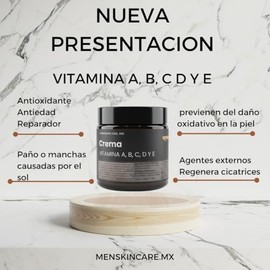 100gr Crema vitaminas para Hombres; Antioxidante, Antiedad,Reparador.