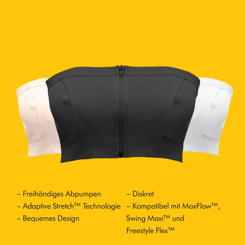 Medela Hands-Free Pumping Bustier - Easy Pumping with Adaptive Stretch
