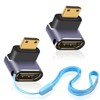 Duttek HDMI to Mini HDMI 8K Adapter(2 Pack),Up Angle Mini