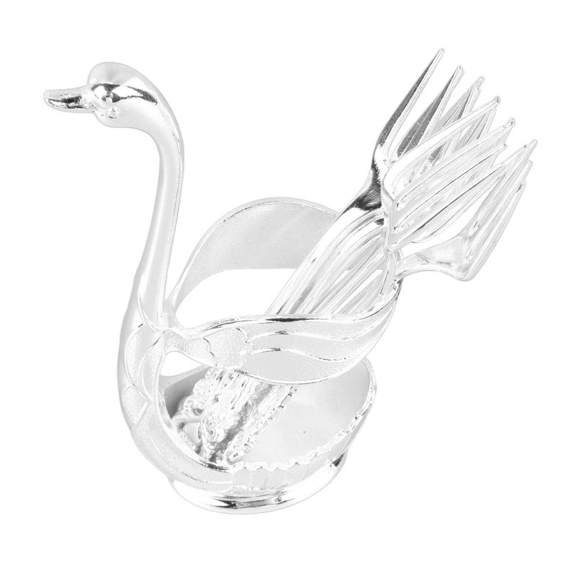Coffee Spoon Holder Elegant Swan Shaped Alloy Mirror Polish Rich