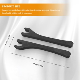 RGOAANC 2PCS Car Seat Gap Filler, Car Seat Gap Organizer, Seat Gap Plug to Fill The Gap Between Seat and Console, Car Accessories Car Seat Crevice Blocker Stop Things from Dropping Fit Cars (Black)