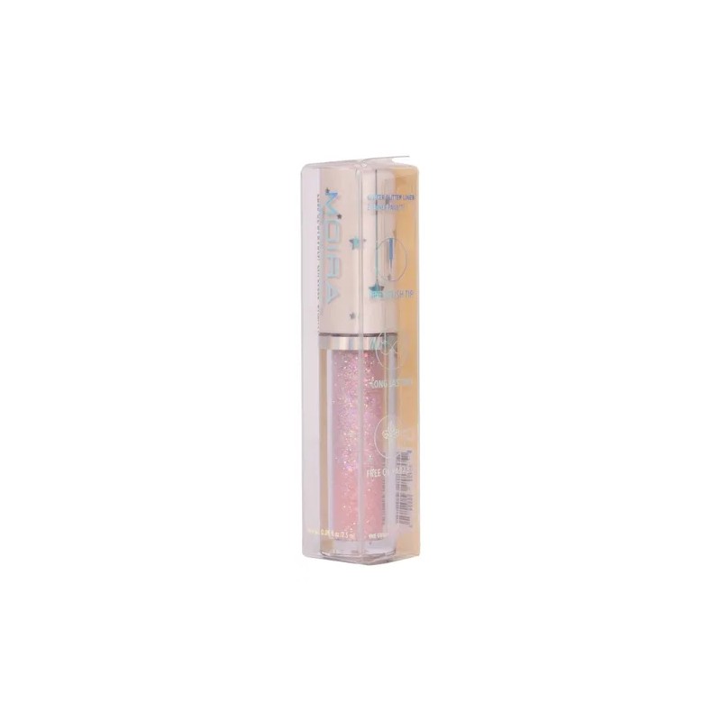 Delineador Líquido Moira Cosmetics Con Glitter Tono 005 Pink Aurora
