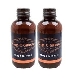 MM King C. Gillette Beard & Face Wash 60ml - Pack of 2 | Cleanses, Softens & Refreshes
