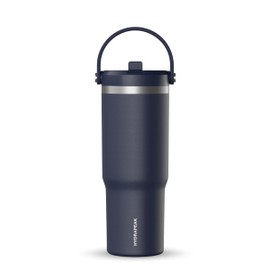 Hydrapeak Nomad 32 oz Tumbler with Handle and Straw Lid, Leakproof Tumbler, Tumbler Lid Straw, Double Insulated Tumblers, 32oz Double Insulated Cup Straw, Stainless Steel(Navy)