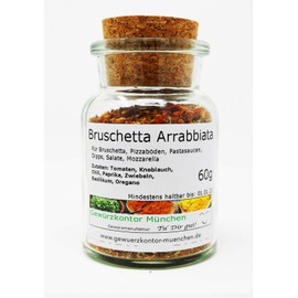 Bruschetta Arrabbiata Spice 60 g in Glass Spice Kontor Munich