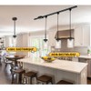 VINLUZ 3-Pack H-Type Track Lighting Pendant Fixture with Clear Glass
