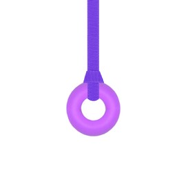 Sensory Oojamabobs - Ring Pendant chew Necklace - Autism - Purple with Lanyard (6 Designs Available!) (70cm, Plain Purple)