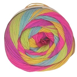 WoolCraft Carousel DK Knitting & Crochet Yarn, Great Value Premium Acrylic Yarn Available in 6 Variegated Shades, 100% Acrylic, 600 Metres, 200g Balls, Single Ball, Fun House