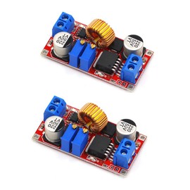 JZK 2Pcs XL4015 Max 5A DC-DC Adjustable Buck Converter 4-38V to 1.25-36V, High Power LED Constant Current Driver Module, DC to DC XL4015E1 Step Down Power Supply Voltage Regulator Module