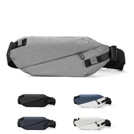 Fanny Pack for Mens Crossbody Bag, Sling Bag for Women Waist Packs Anti Theft Cross Body Belt Bag with Adjustable Strap for Running Sports Hiking Cycling Travel Walking - Grey