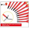 Geevorks 13-Piece Insulated Screwdriver Set Including Voltage Tester, TPR Handle,