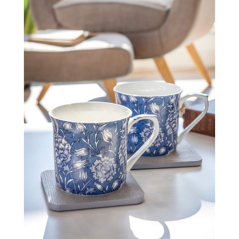 V&A MGB1979 Wild Tulip Mugs in Gift Box, Fine Bone