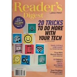 Reader'S Digest, Large Print Magazine June 2024 20 Tricks To Do More With Your Tech