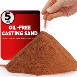 Ultra-Fine 400 Mesh Oil-Free Casting Sand for Metal Jewelry Casting - Premium Foundry Sand for Highly Detailed Replicas in Silver, Copper, Bronze, and More - Reusable Molding Clay (5, Pounds)