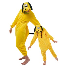 GONAAP Unisex Adult Pluto Onesie Pajamas Animal One Piece Costume Cosplay Sleepwear (Pluto, Small)