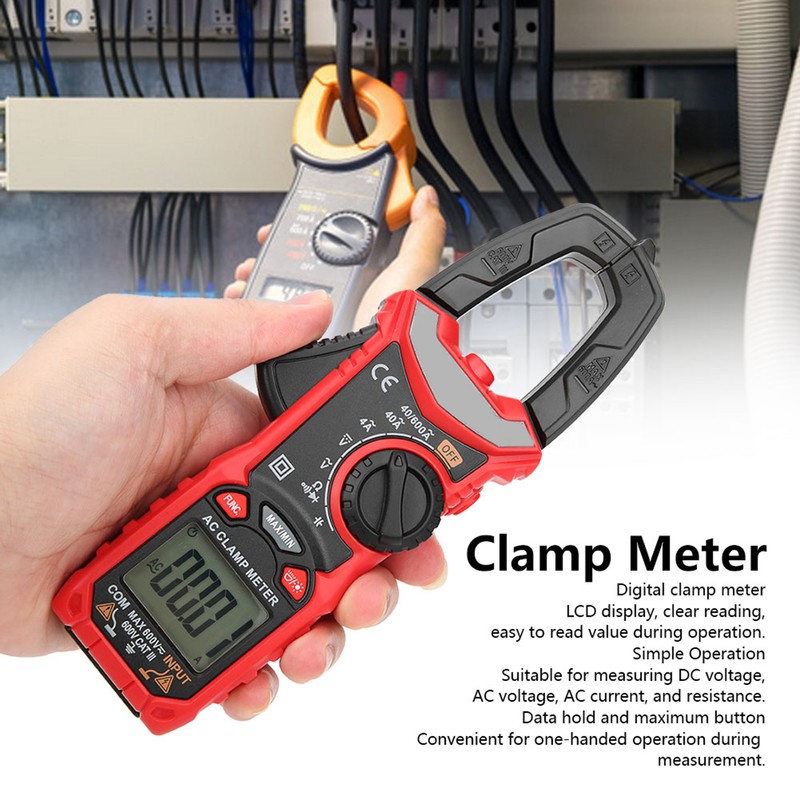 HT206A Hand Held LCD Digital Clamp Meter Multimeter Ac DC