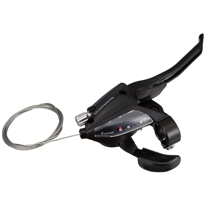 Shimano Unisex Adult E-STEF5004RV8AL Gear and Brake Lever, Black, 8-Speed