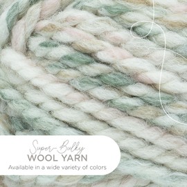 Lion Brand Yarn Wool-Ease Thick & Quick Yarn, Soft and Bulky Yarn for Knitting, Crocheting, and Crafting, 1 Skein, Seashell