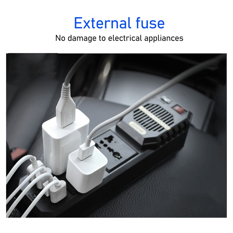 Car Power Inverter 200W DC 12V to AC for Vehicles