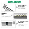 SISAV 55/35T Thumb Turn Euro Lock Cylinder(90mm),Brass Material,Nickel Surface Treatment,High
