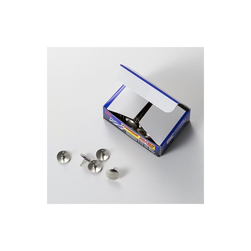 OfficemateOIC Steel Thumb Tacks, 7/16 Inch Head, Silver, Box of