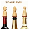 Natural Wood Wine Stoppers Set of 3 – Handcrafted Solid