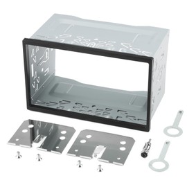 CYUaoao Car Radio Mounting Frame 2DIN Universal Double Metal Frame Bracket with Mounting Accessories Double DIN Frame Metal Car Radio Mounting Frame Mounting Frame for Double DIN Car Radio