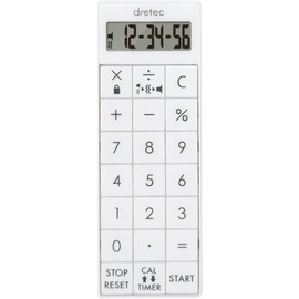 dretec CL-124WT Calculator Timer Drip Calculator Vibration Nurse Magnet Nurse Magnet White